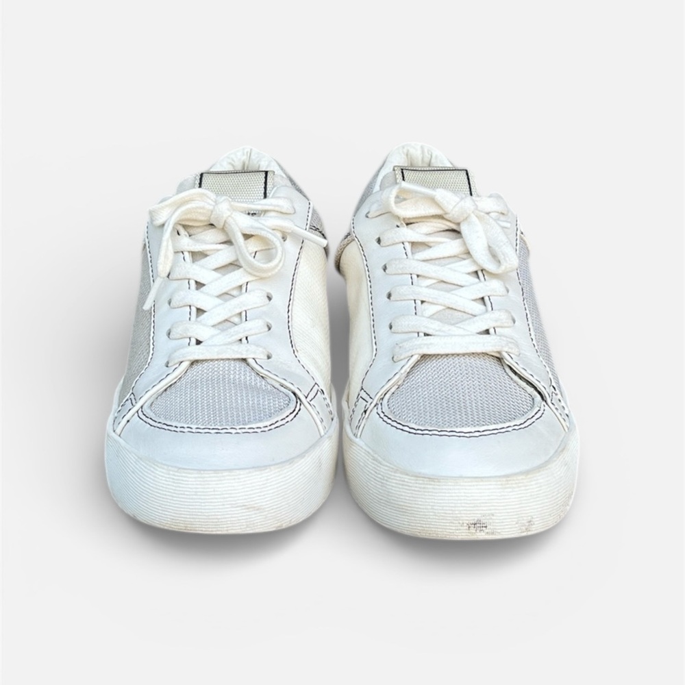 Dolce Vita Ledger Leather Sneaker in Off White Size 8 - Picture 5 of 11